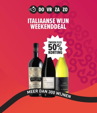 Italiaanse wijn weekenddeal meer dan 300 wijnen tweede fles 50% korting